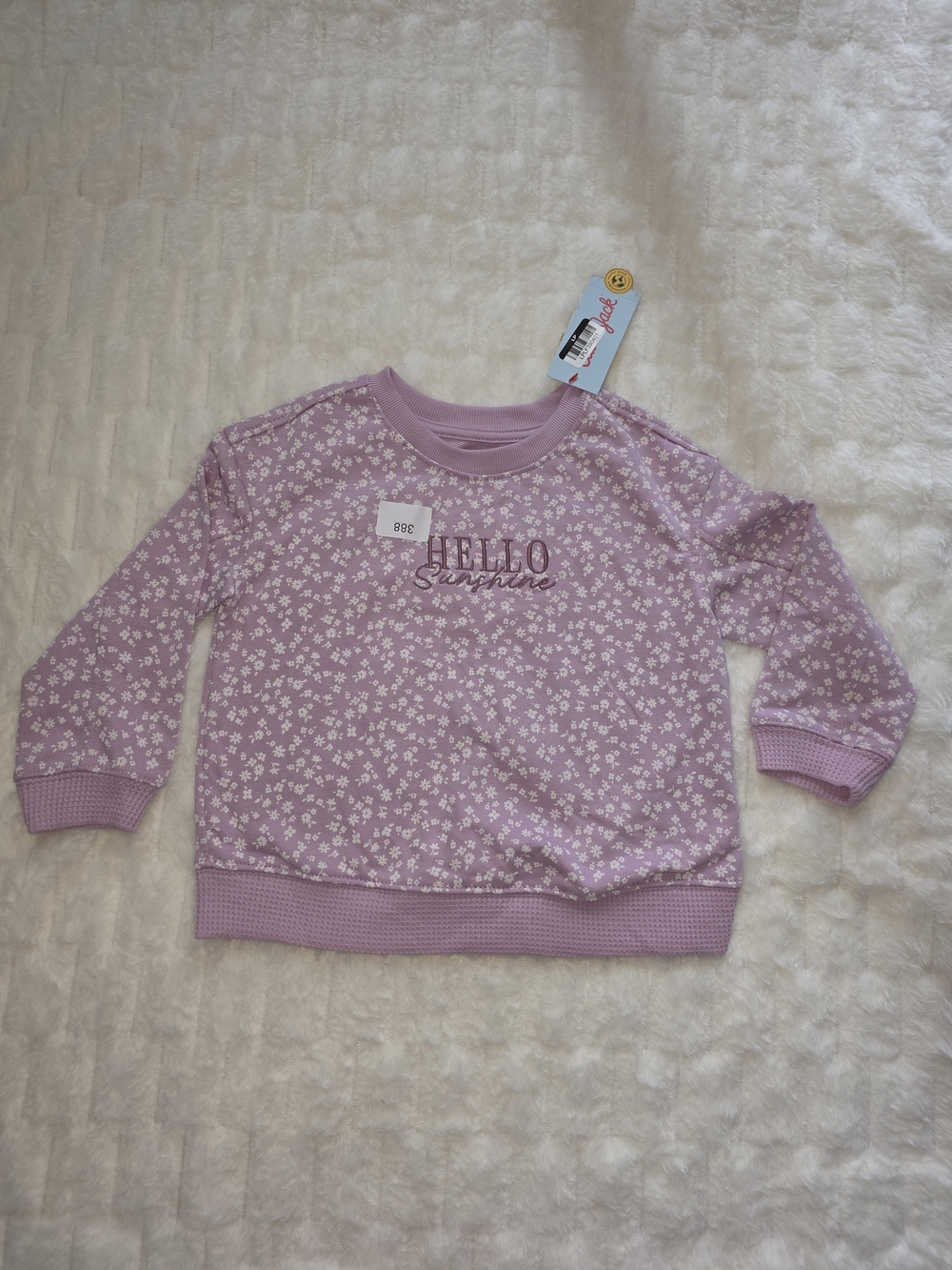 Cat & Jack Lavender Floral "Hello Sunshine" Sweatshirt